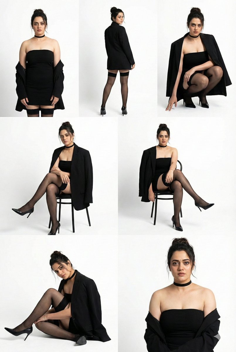 High-Fashion Studio Photo Collage Prompt — Nano Banana Pro AI Generated Image