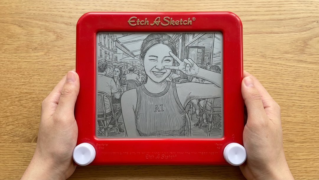 Etch A Sketch Style Prompt — Nano Banana Pro AI Generated Image