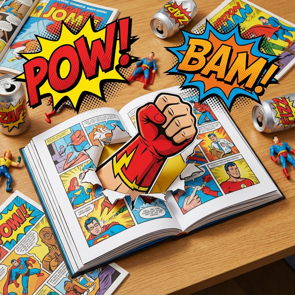 Superhero Comic Book Pop Art Diorama Prompt — Nano Banana Pro AI Generated Image