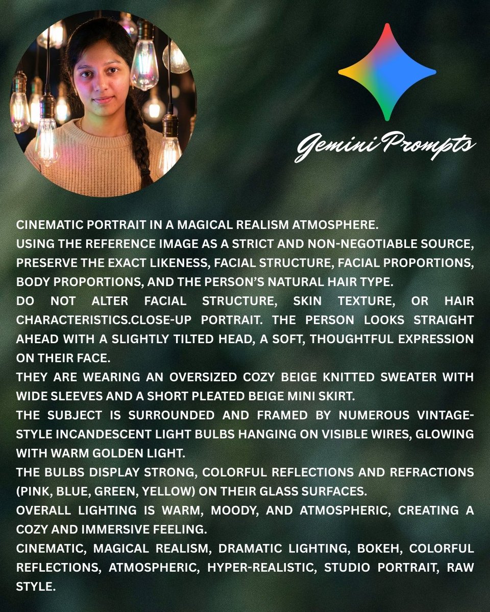 Cinematic Golden Glow Close-up Prompt — Nano Banana Pro AI Generated Image