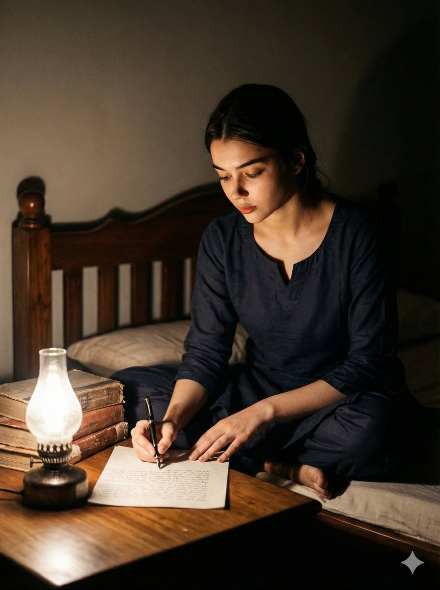 Cinematic Black and White Portrait of a Writer — Nano Banana Pro AI Generated Image