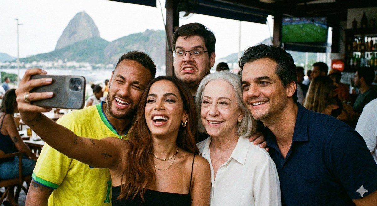 Selfie with random Brazilian celebrities — Nano Banana Pro AI Generated Image