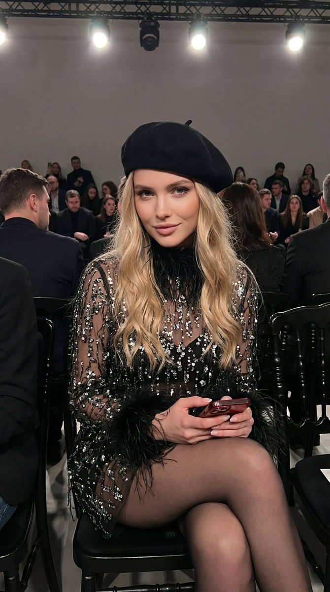 Glamorous Black Sequin Mini Dress Fashion Portrait — Nano Banana Pro AI Generated Image