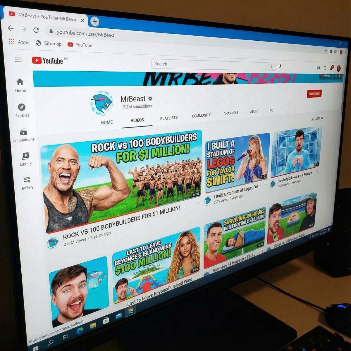 MrBeast-style YouTube channel redesign — Nano Banana Pro AI Generated Image