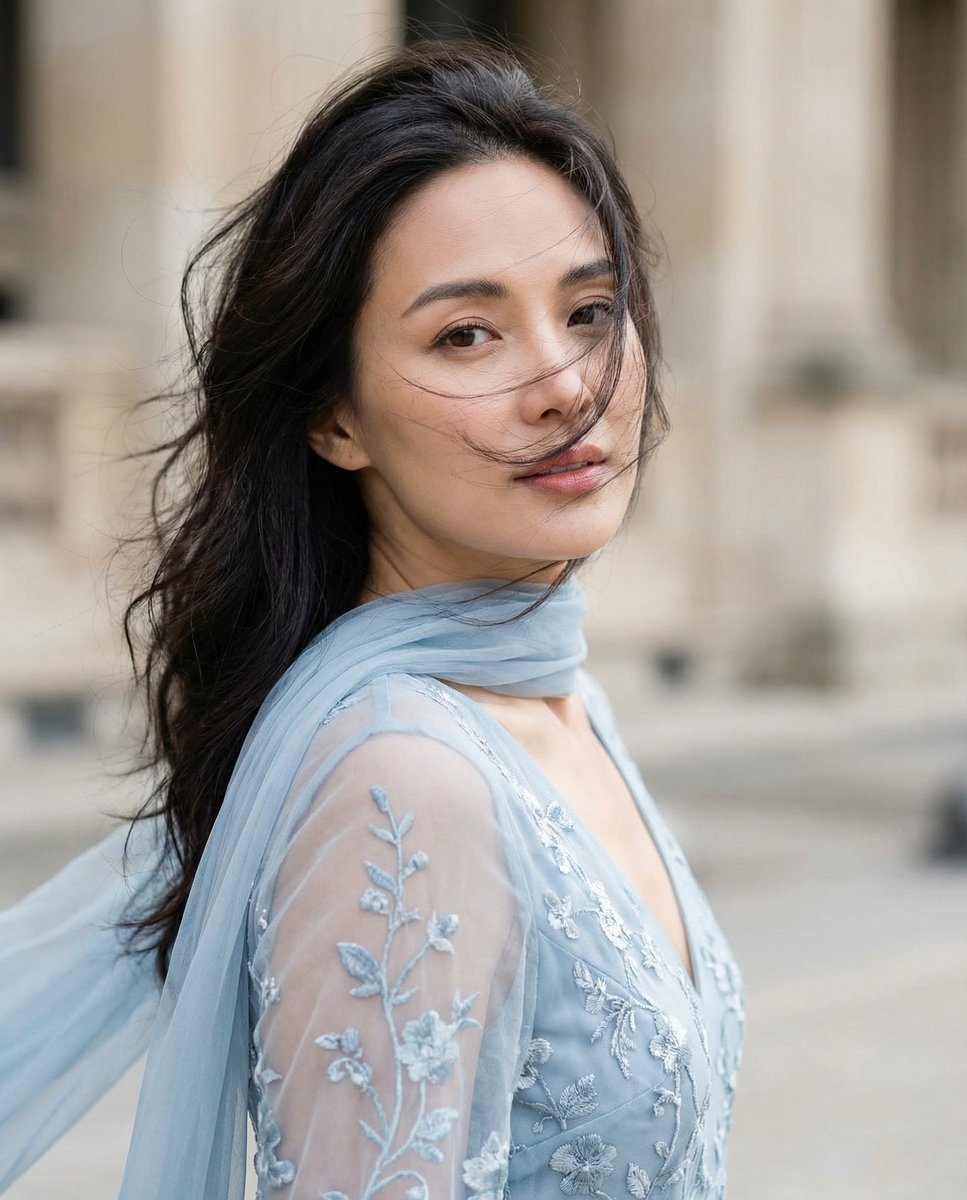 Cinematic Portrait with Dynamic Wind Motion — Nano Banana Pro AI Generated Image