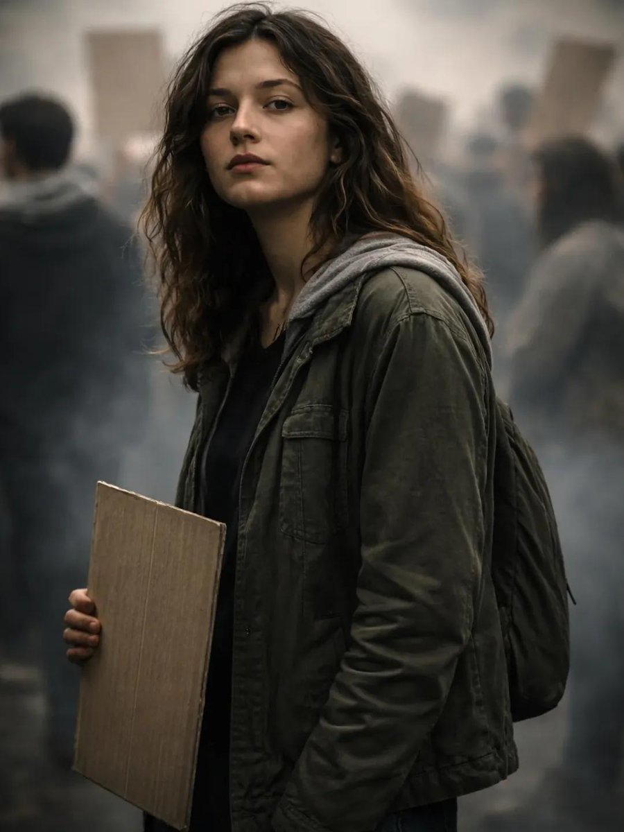 Documentary Portrait of Resilience in Protest — Nano Banana Pro AI Generated Image