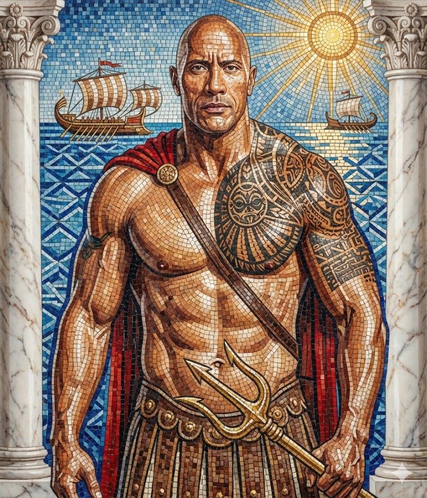 Subject Reimagined as Roman God in Mosaic Art Style — Nano Banana Pro AI Generated Image