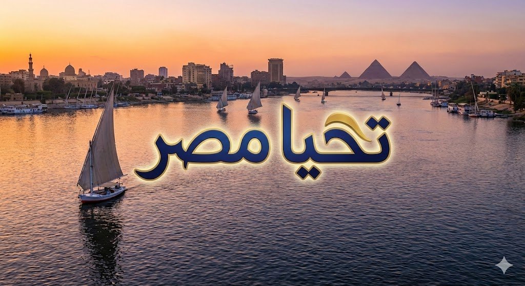 Write Arabic text on a Nile river image — Nano Banana Pro AI Generated Image