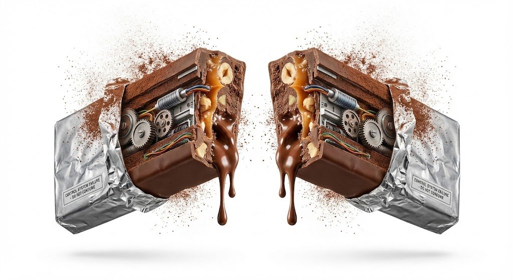 Advertising Visual Prompt: Chocolate Bar Process Display — Nano Banana Pro AI Generated Image