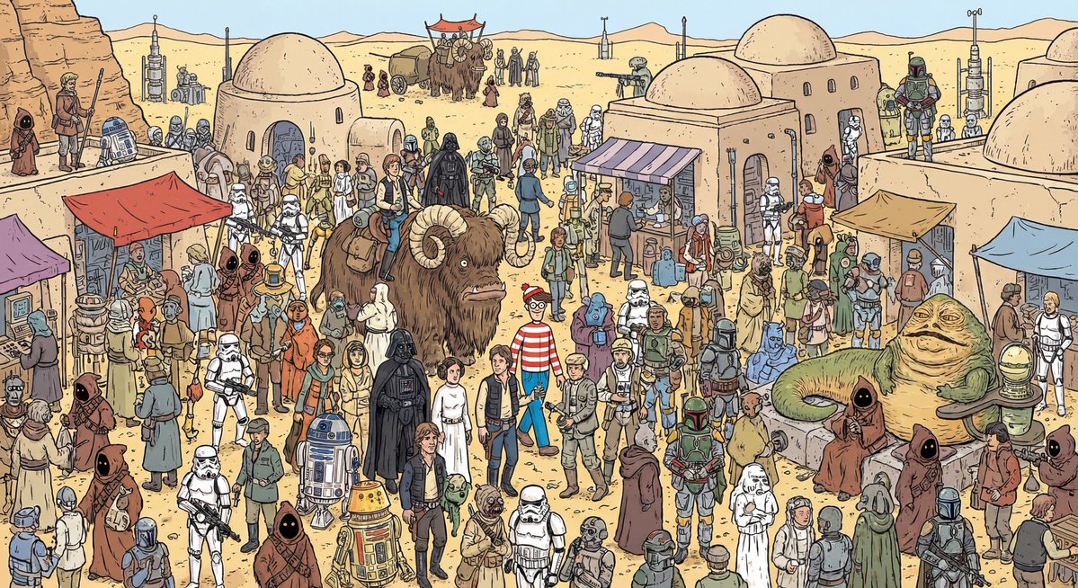 Where’s Waldo Star Wars scene — Nano Banana Pro AI Generated Image