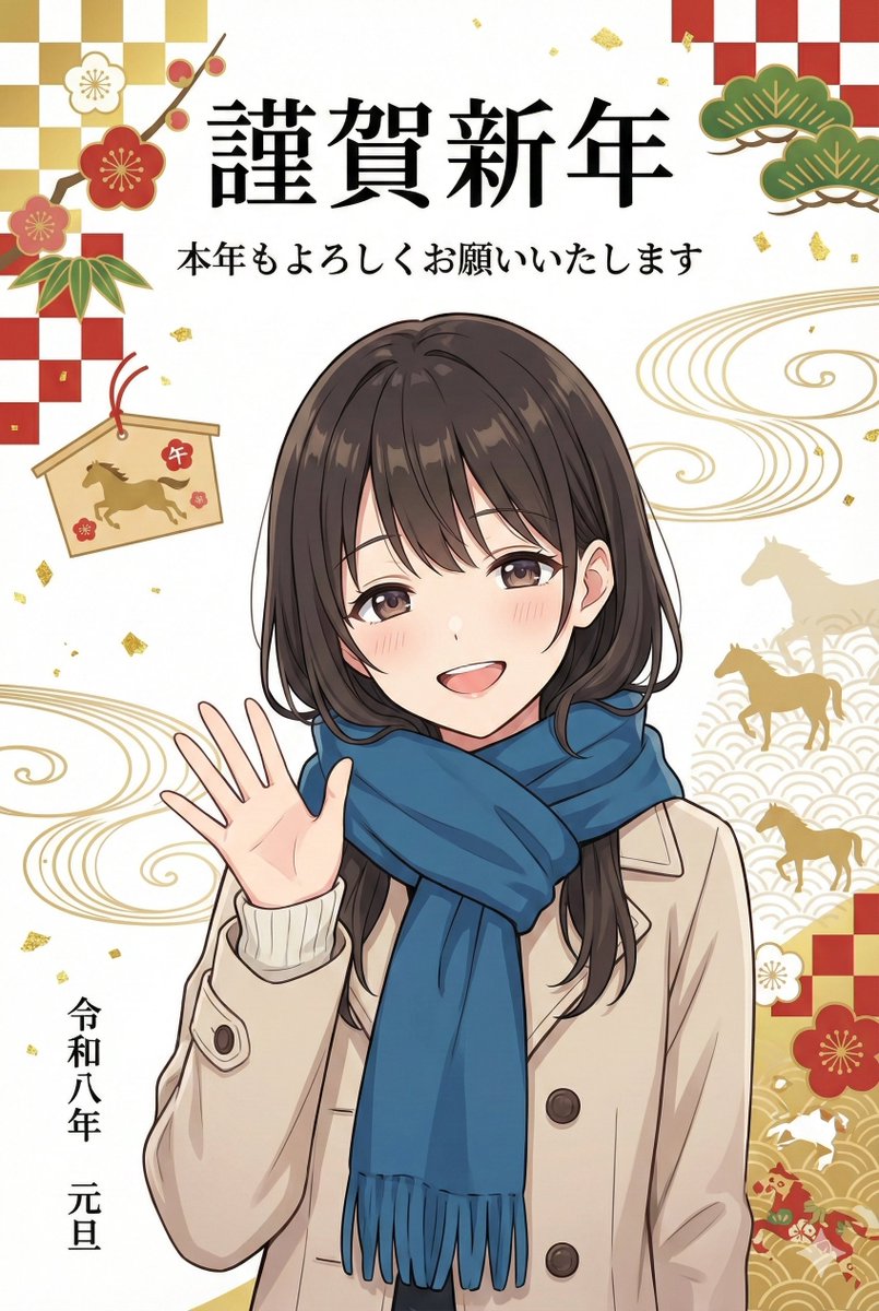 New Year's Card Illustration Generation Prompt — Nano Banana Pro AI Generated Image