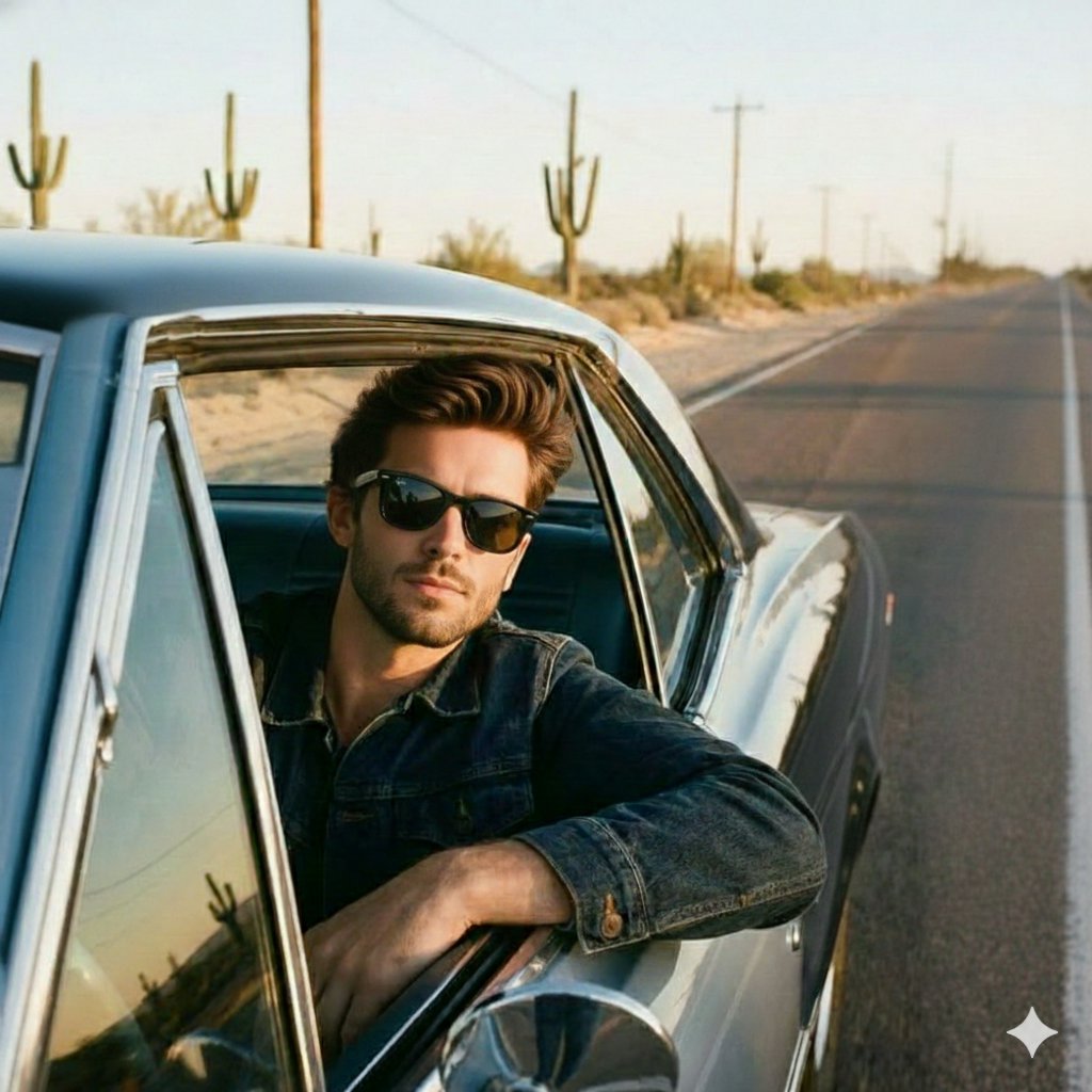 Cinematic Road Trip Portrait Prompt — Nano Banana Pro AI Generated Image