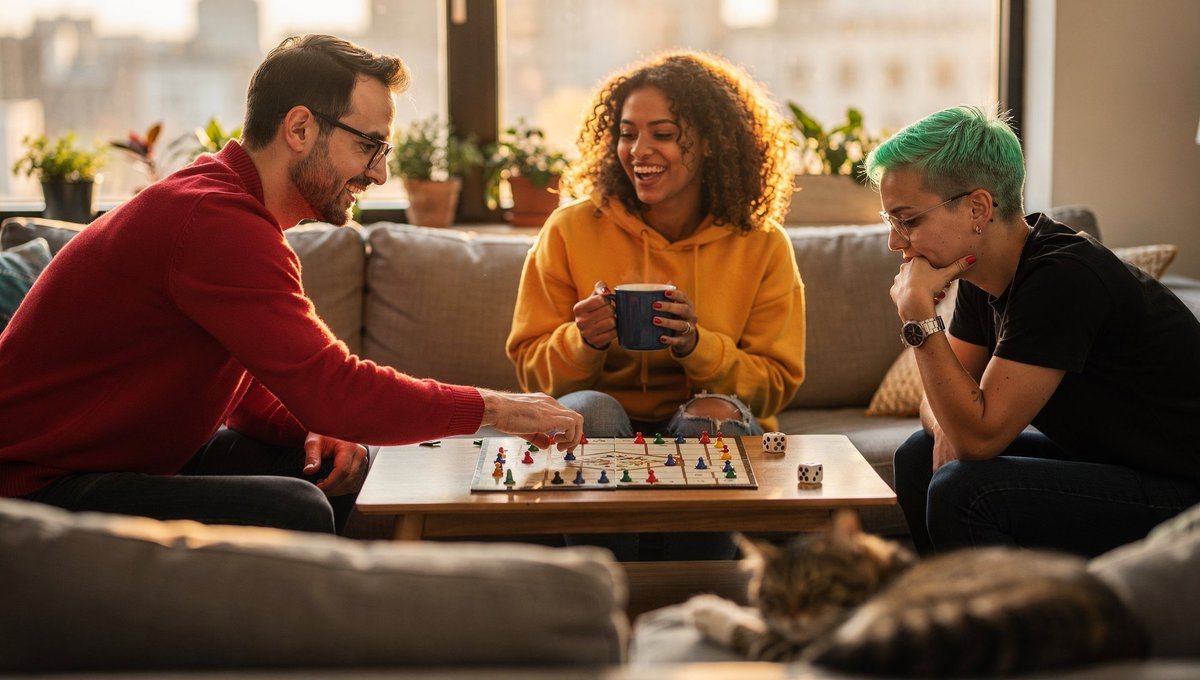 Board Game Scene with Multiple Characters Prompt — Nano Banana Pro AI Generated Image