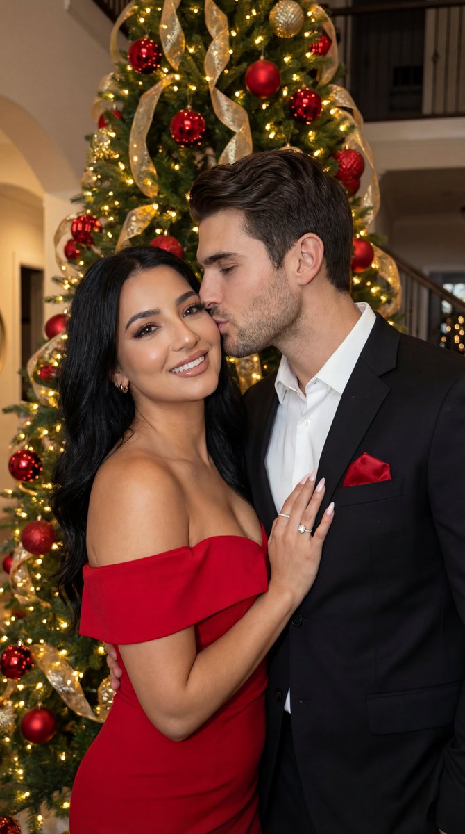 Luxury Holiday Couple Editorial Portrait — Nano Banana Pro AI Generated Image