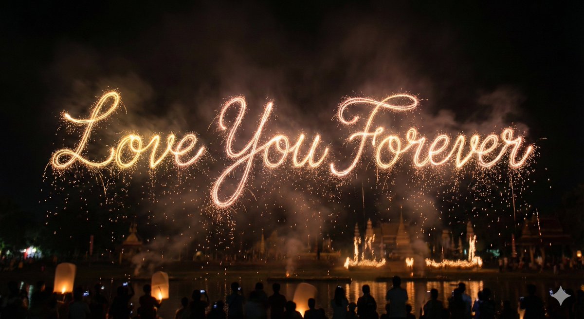 Glowing Text Fireworks — Nano Banana Pro AI Generated Image