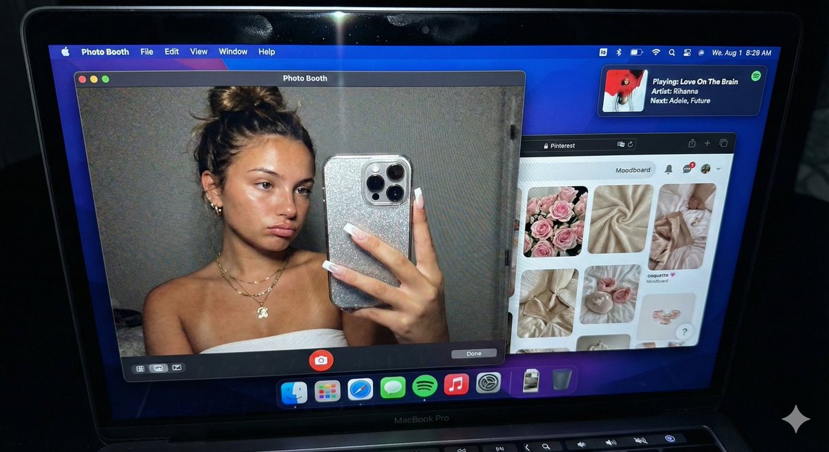 Hyper-realistic MacBook Screen POV Shot Prompt — Nano Banana Pro AI Generated Image