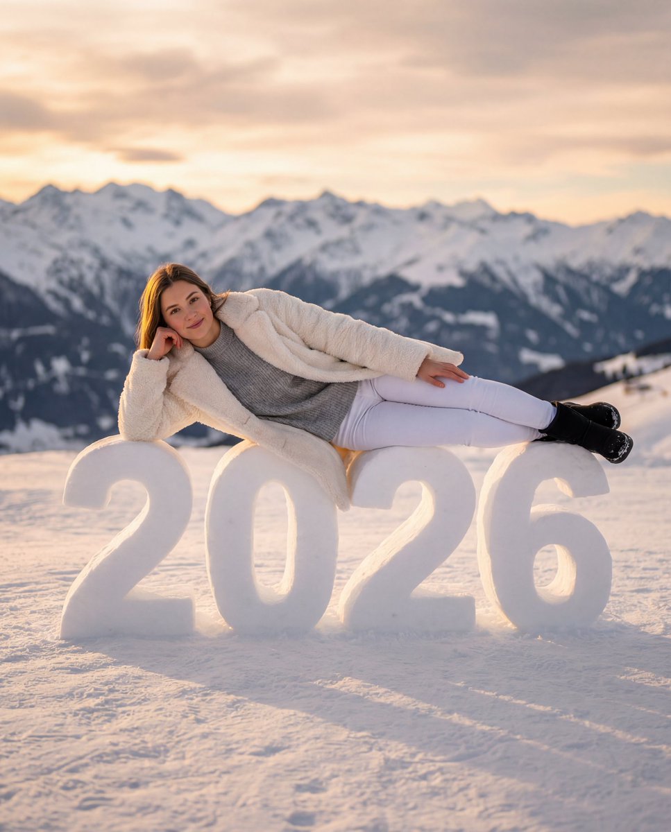 Cozy New Year 2026 Winter Portrait — Nano Banana Pro AI Generated Image