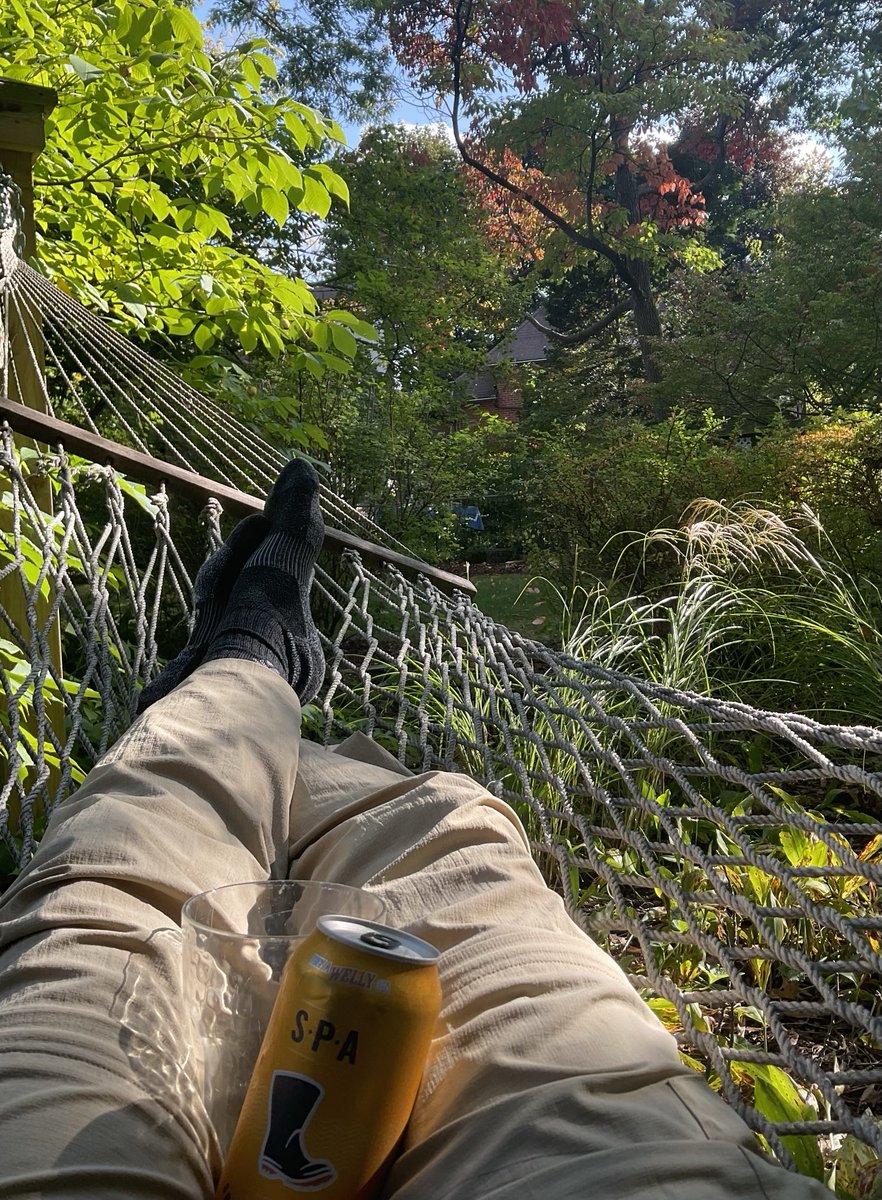 Physicist relaxing in a hammock with SPA drink — Nano Banana Pro AI Generated Image
