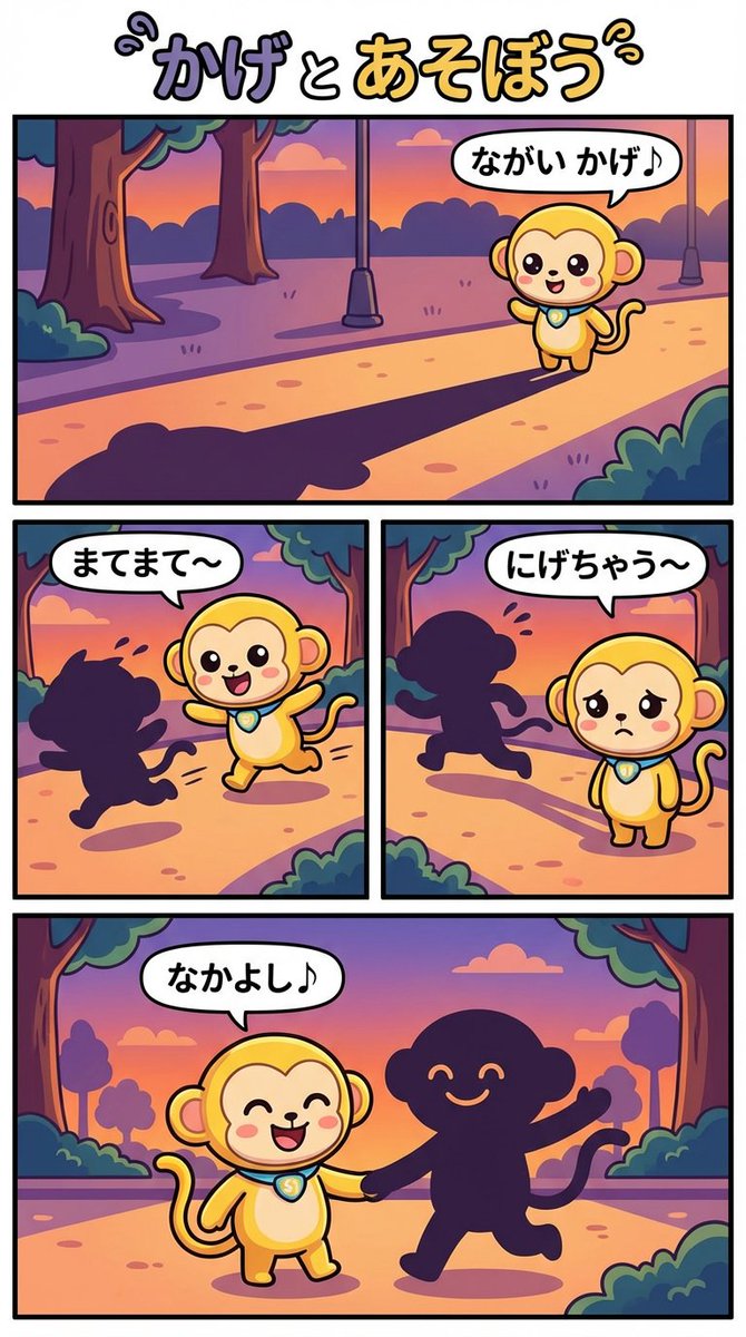 Daily Nano: Playing with Shadows 4-Panel Comic — Nano Banana Pro AI Generated Image