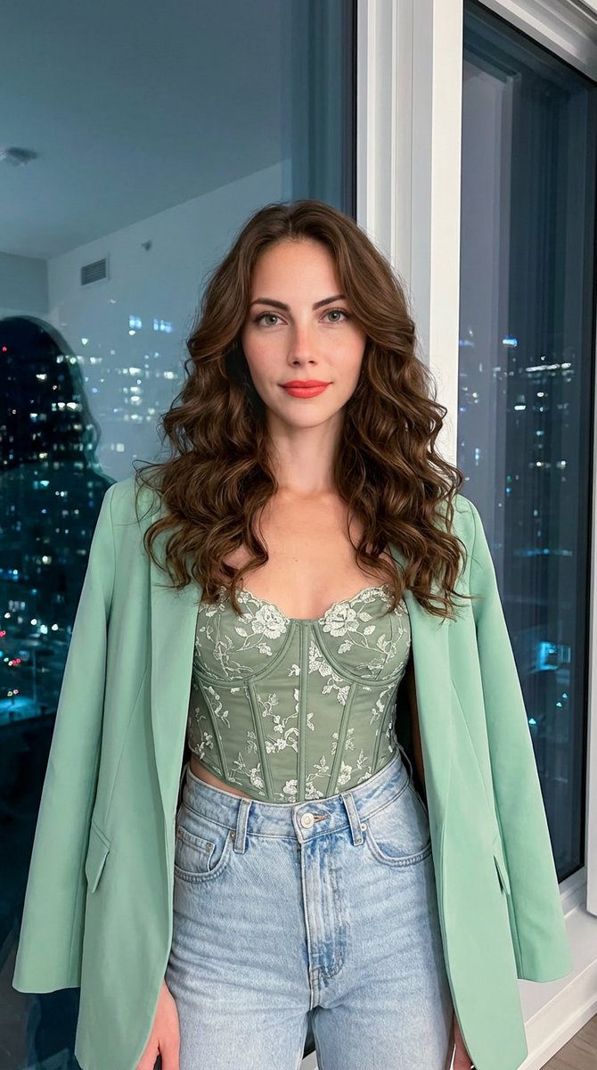 Aqua Green Elegance Fashion Image Prompt — Nano Banana Pro AI Generated Image