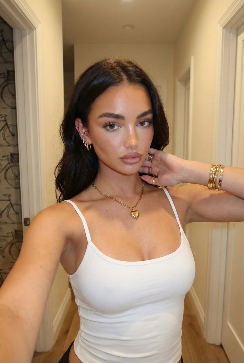 Ultra Pose-Lock Selfie Portrait with High-Sheen Makeup — Nano Banana Pro AI Generated Image