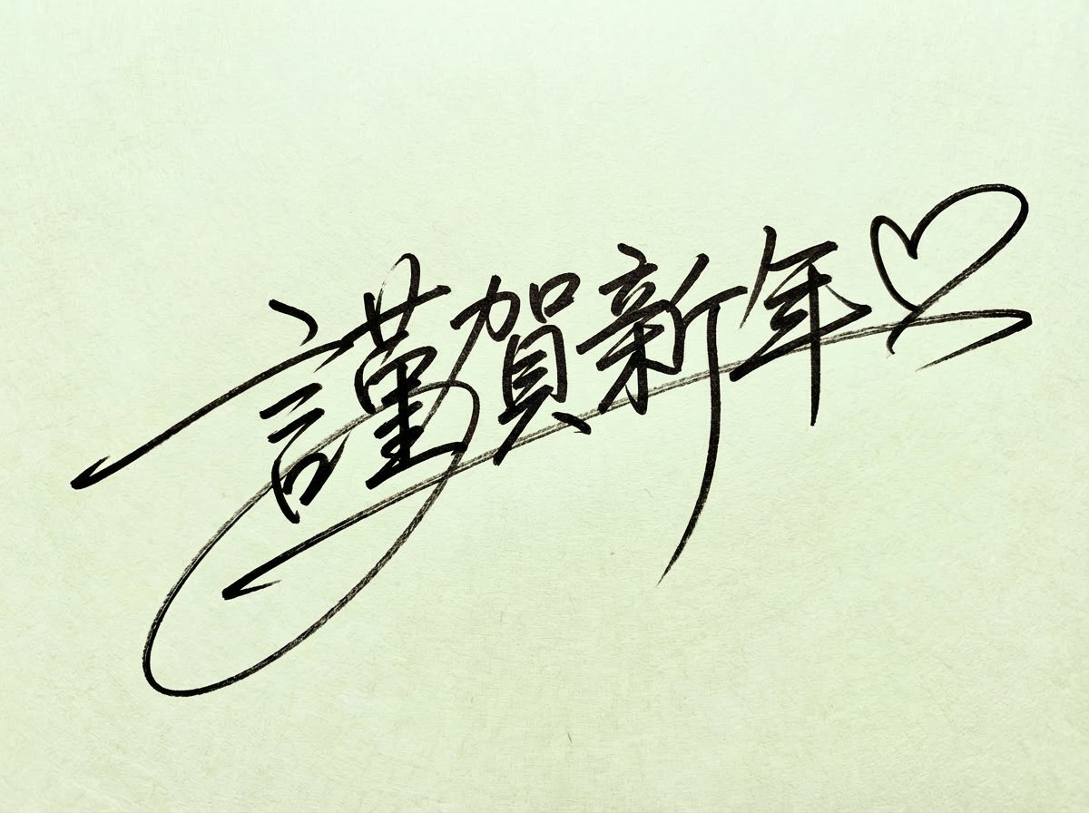 Handwritten New Year's Greeting Sign Prompt — Nano Banana Pro AI Generated Image