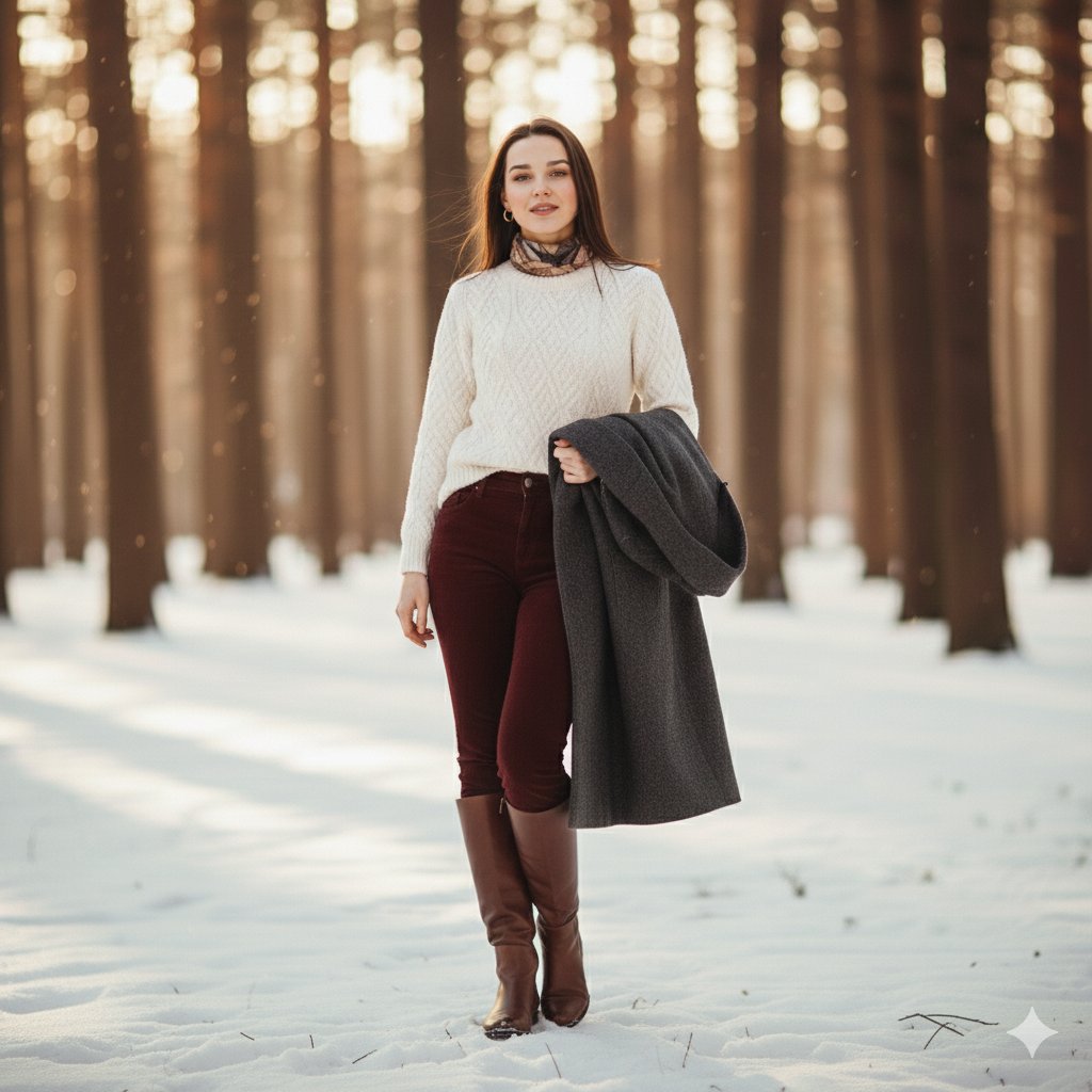 Cinematic Winter Portrait Photoshoot Prompt — Nano Banana Pro AI Generated Image