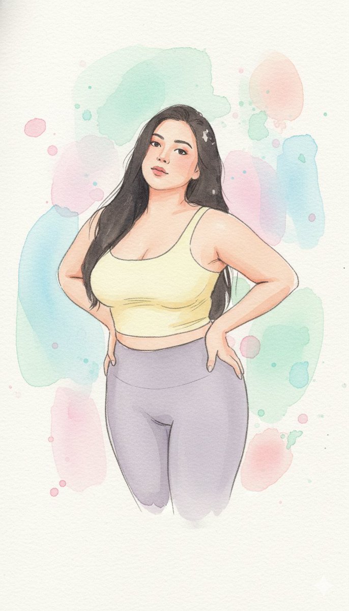 Watercolor Blob Doodle Identity Preservation Prompt — Nano Banana Pro AI Generated Image