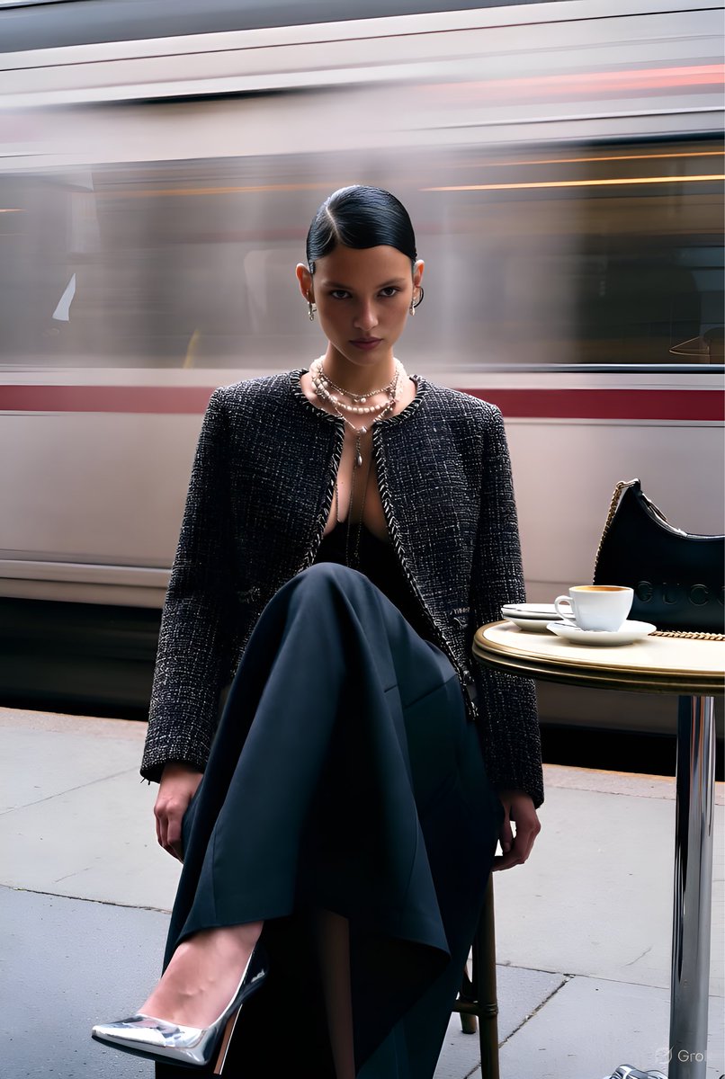 Gucci Campaign Subway Platform Fashion Prompt — Nano Banana Pro AI Generated Image