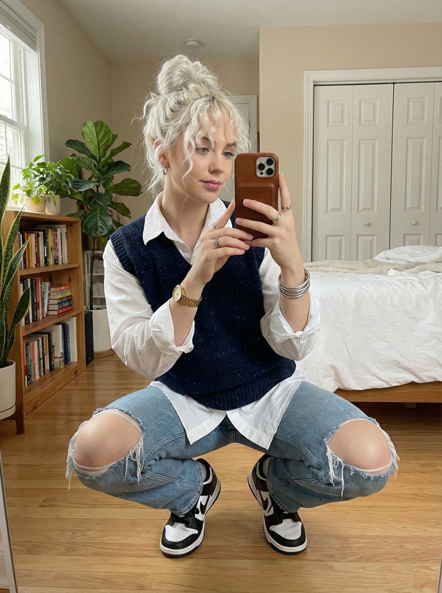 Surreal Video: Still Subject in Chaotic Flood — Nano Banana Pro AI Generated Image