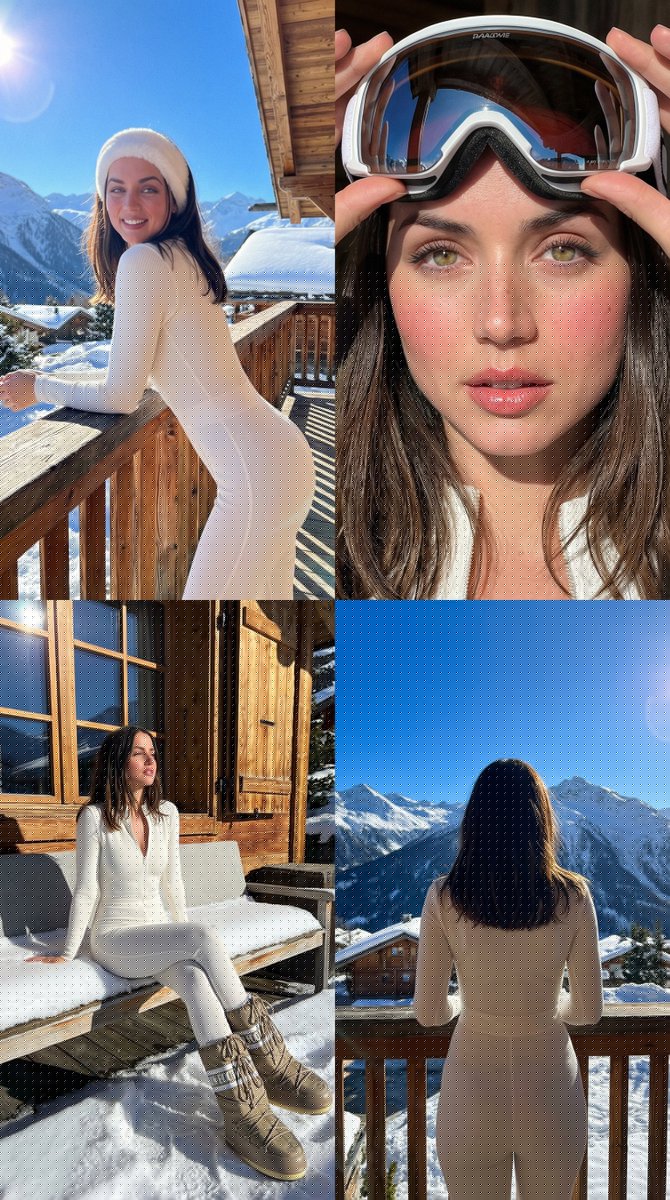 Luxury Ski Influencer Collage and Portraits (iPhone 16 Pro Style) — Nano Banana Pro AI Generated Image