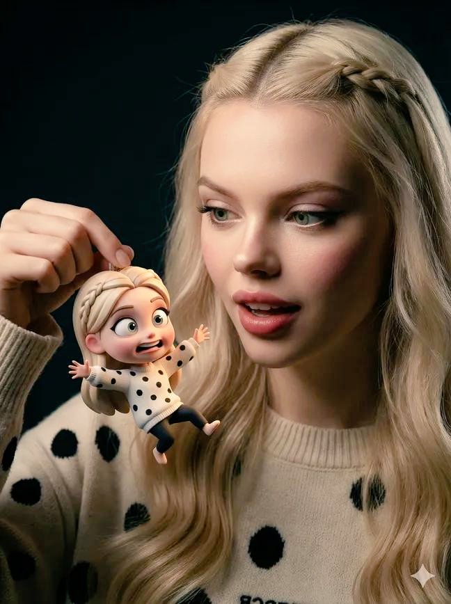 Ultra-Realistic Person Holding Tiny Cartoon Self — Nano Banana Pro AI Generated Image