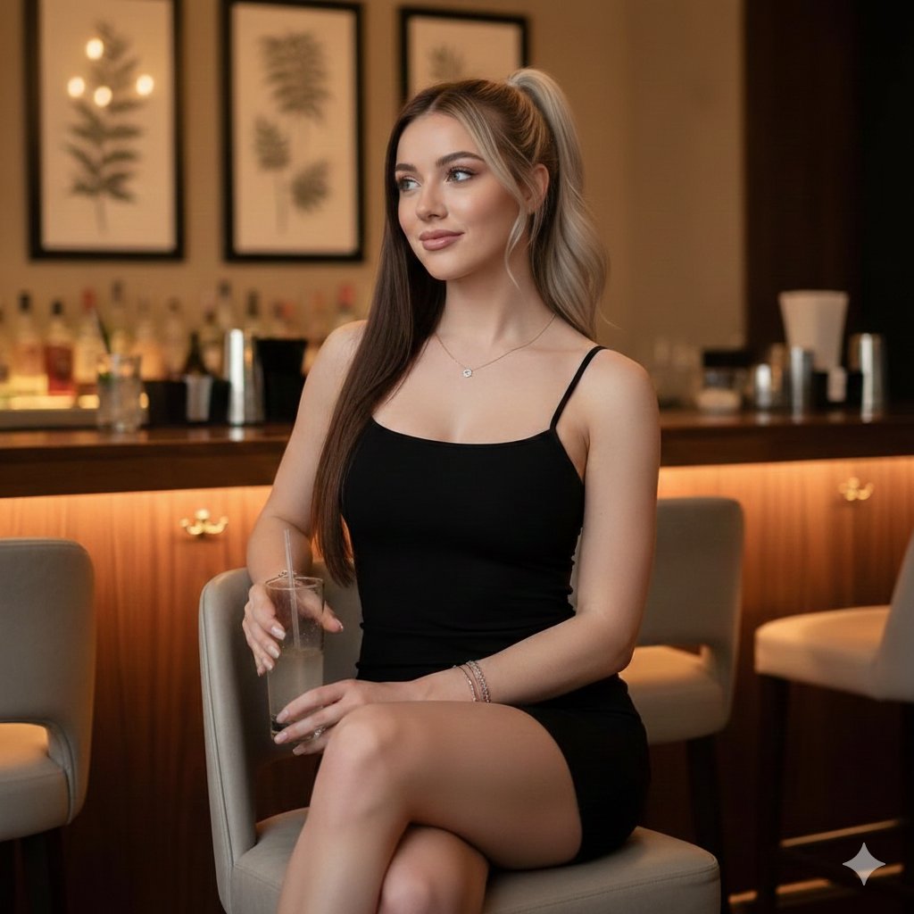 Ultra-Realistic Bar Lounge Editorial Portrait — Nano Banana Pro AI Generated Image