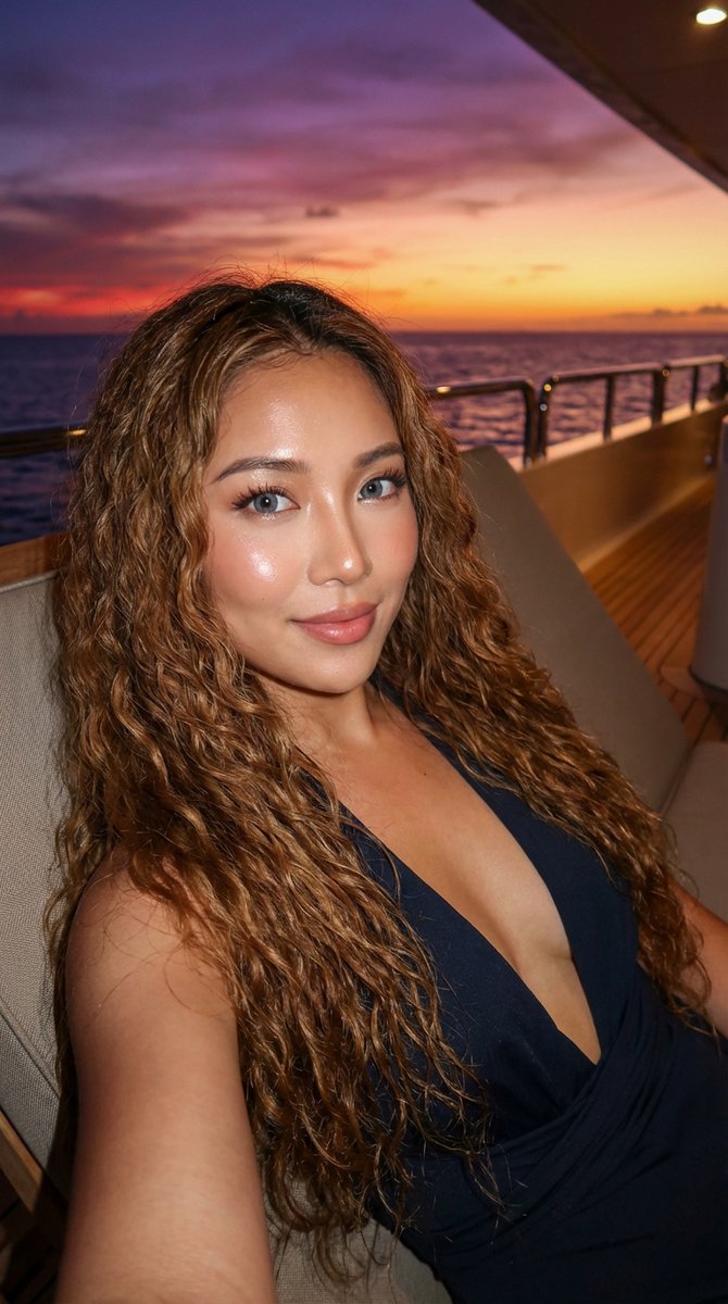 Cinematic Korean Aesthetic Sunset Portrait (JSON) — Nano Banana Pro AI Generated Image