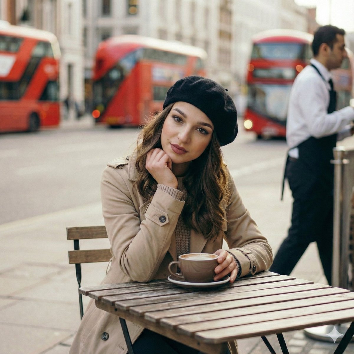 Candid London Cafe Morning Portrait (JSON) — Nano Banana Pro AI Generated Image