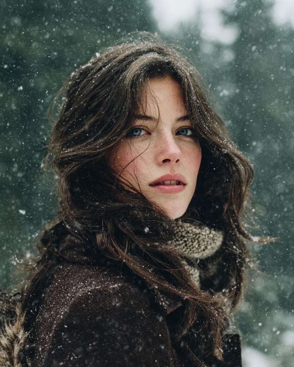 Cinematic Winter Forest Portrait Prompt — Nano Banana Pro AI Generated Image