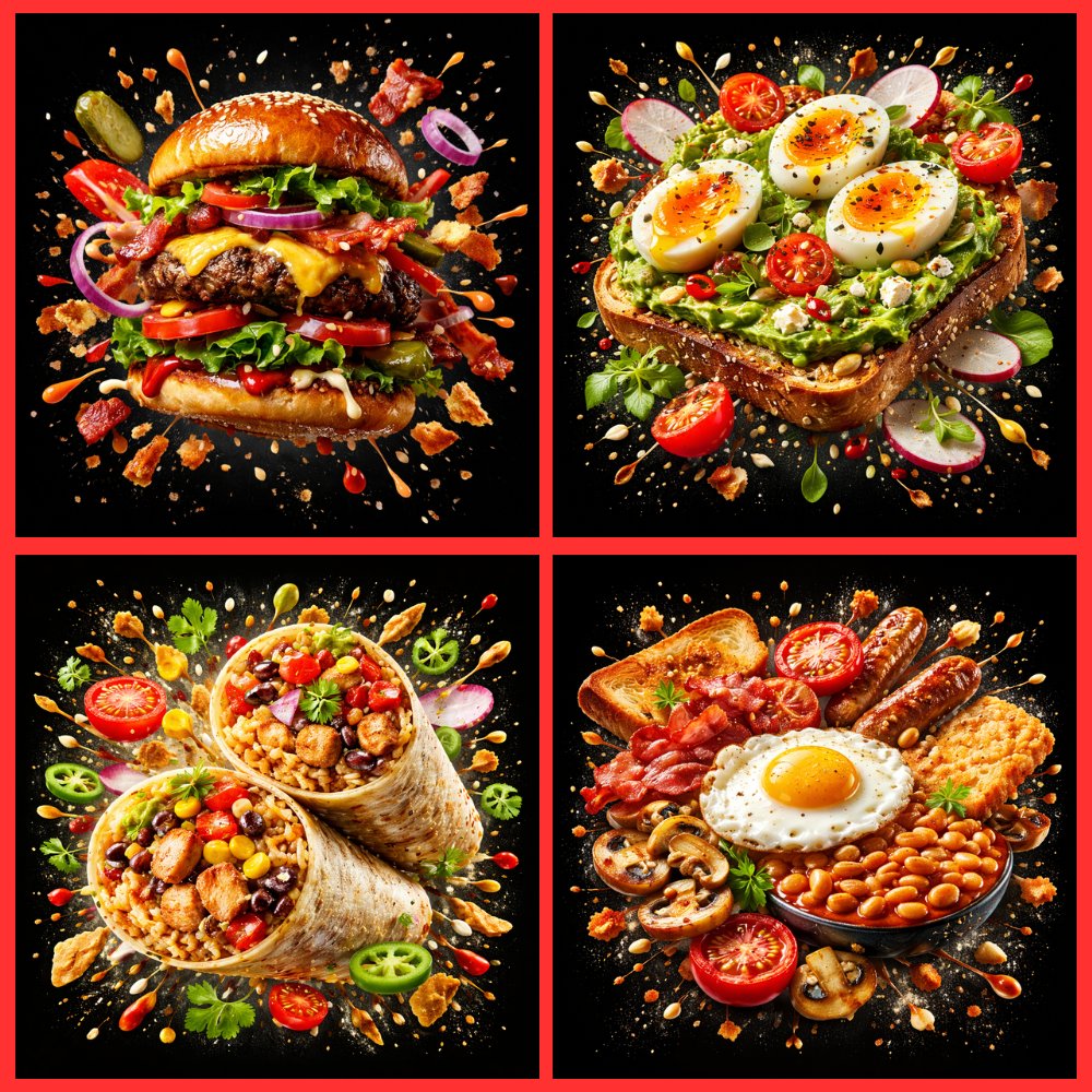 Food Explosion Poster Generator — Nano Banana Pro AI Generated Image