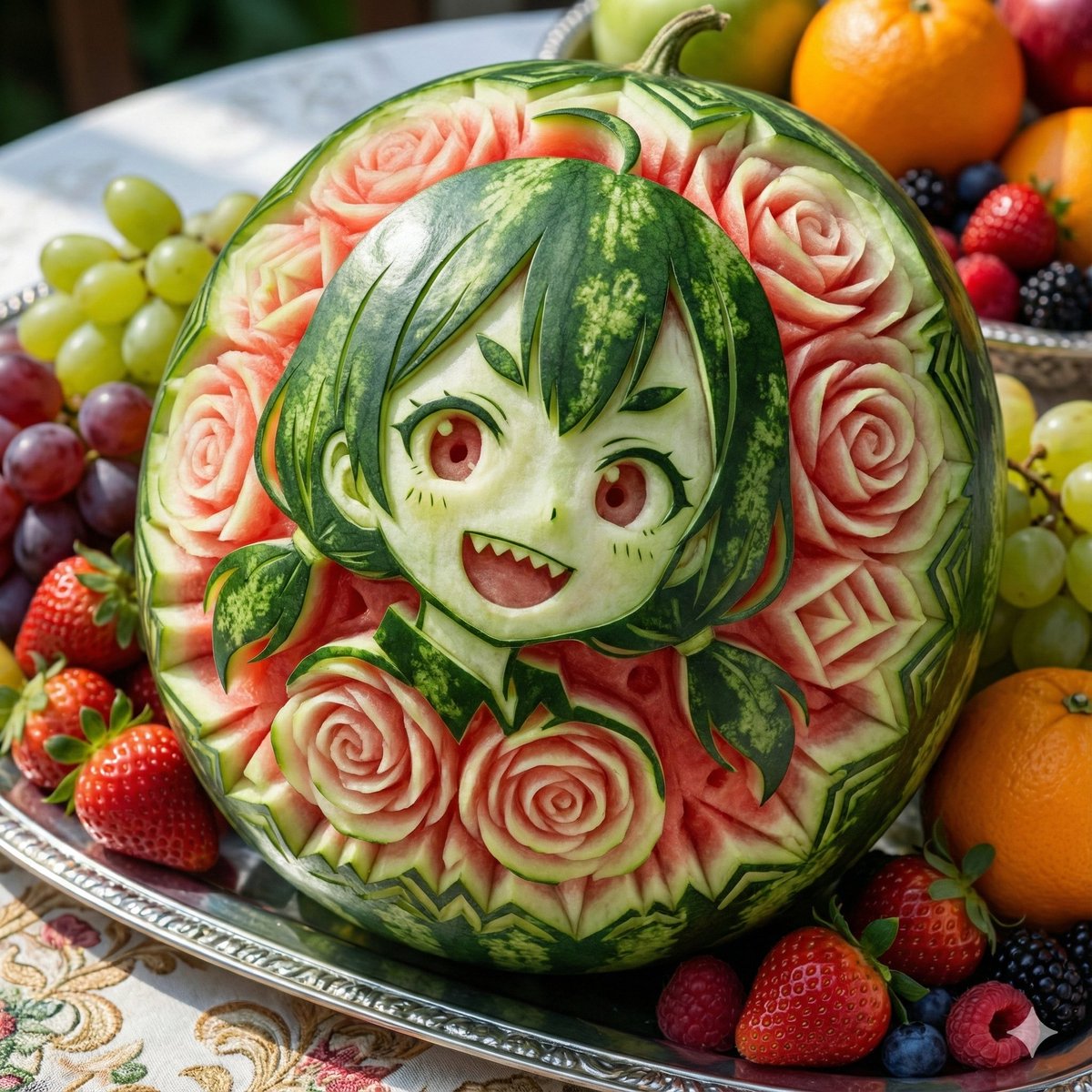 Photorealistic Watermelon Fruit Carving Prompt — Nano Banana Pro AI Generated Image