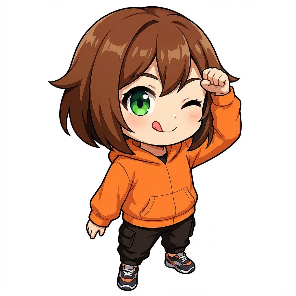 Chibi Character 'Tehepero' Pose Generation Prompt — Nano Banana Pro AI Generated Image