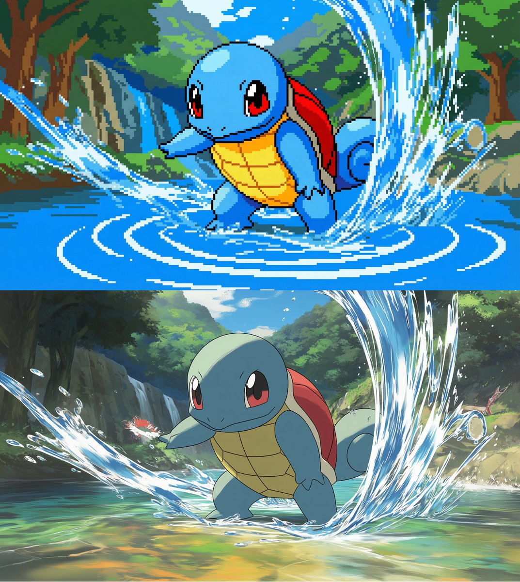 Convert scene to low-res pixel art — Nano Banana Pro AI Generated Image