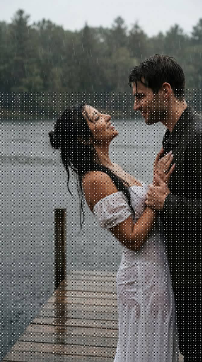 Cinematic Rainy Lakeside Couple Scene Prompt (Reference Lock) — Nano Banana Pro AI Generated Image