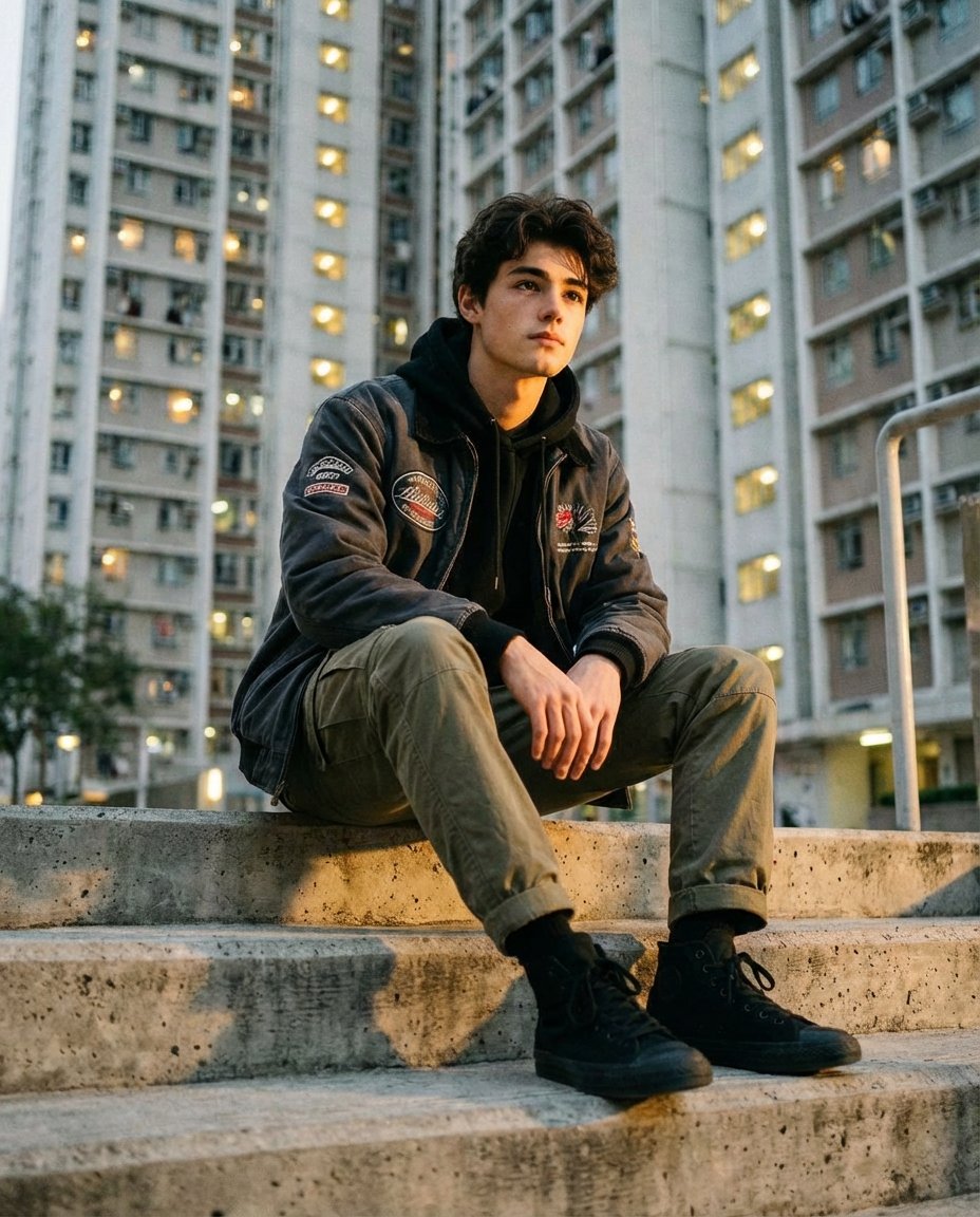 Urban Streetwear Portrait at Golden Hour Prompt — Nano Banana Pro AI Generated Image