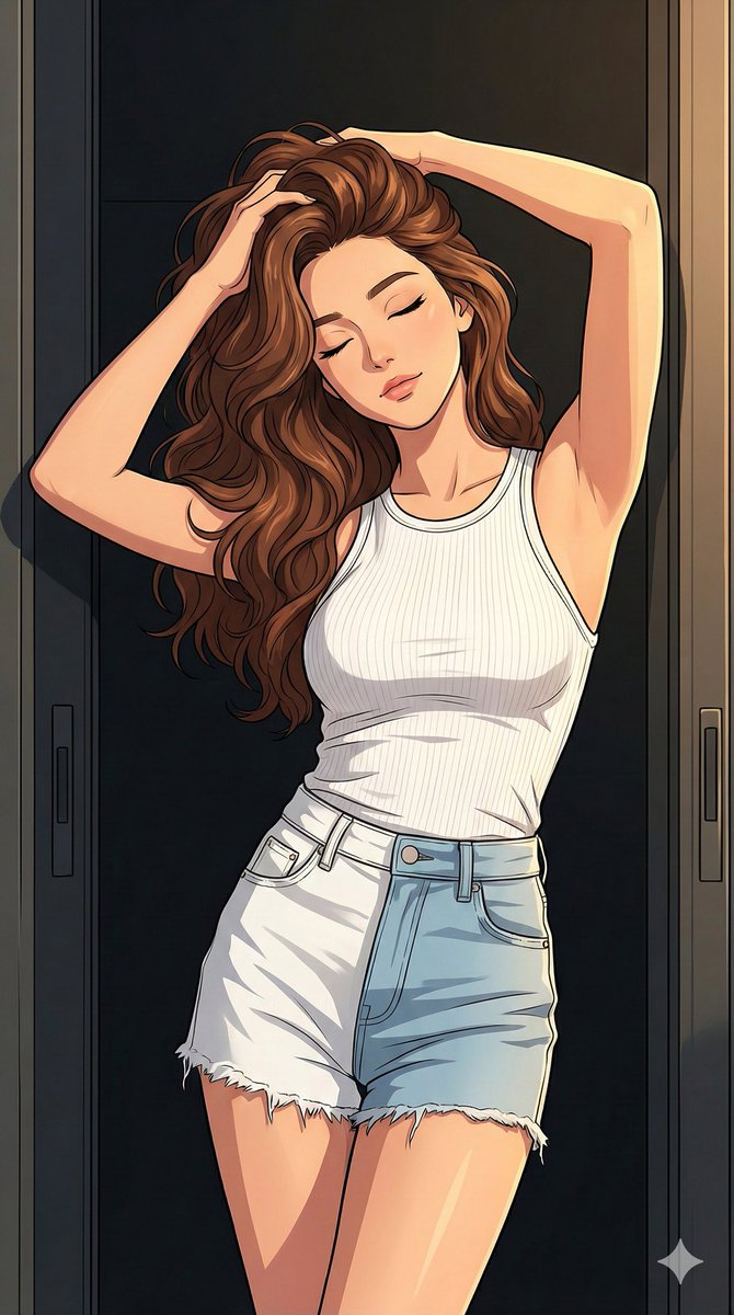 Modern Anime Illustration with Golden Hour Lighting — Nano Banana Pro AI Generated Image