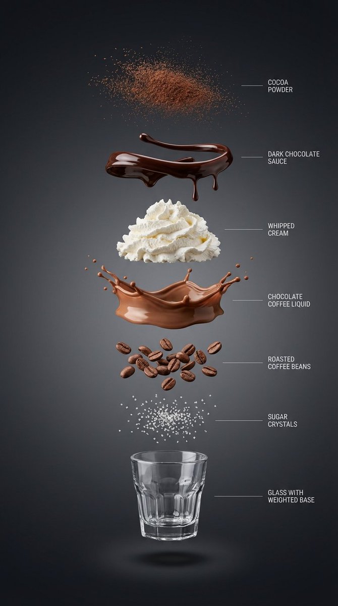 Exploded View Infographic Prompts for Coffee and Milkshakes — Nano Banana Pro AI Generated Image