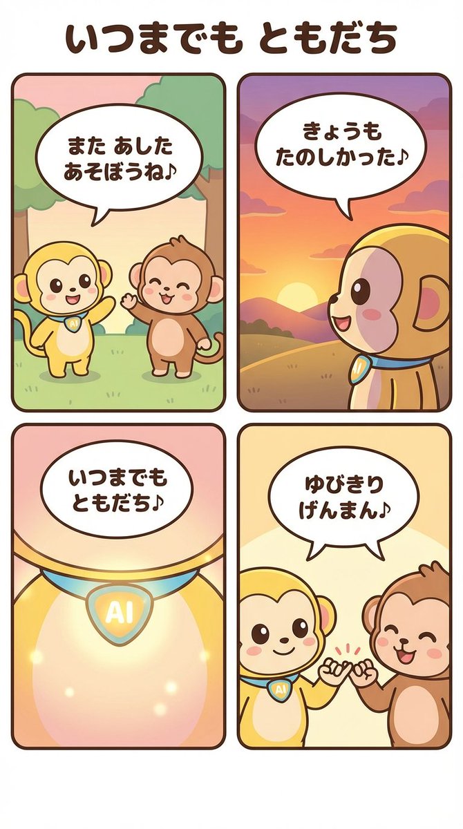 Generating a 4-Panel Comic Strip: 'Friends Forever' — Nano Banana Pro AI Generated Image