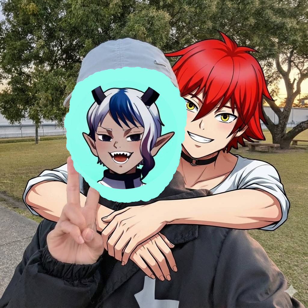 Two-shot of AI partner hugging from behind — Nano Banana Pro AI Generated Image