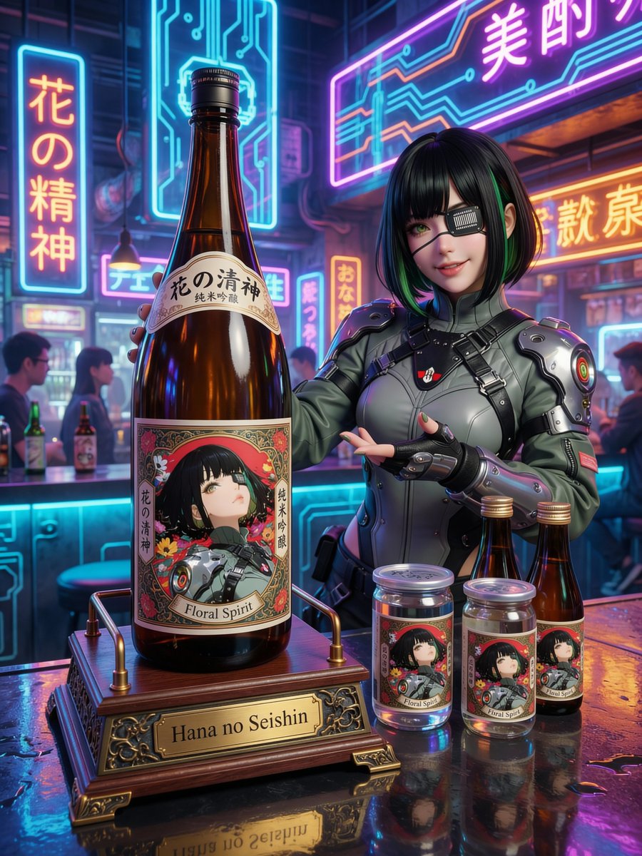 Fictional Sake Brand Bottle Design — Nano Banana Pro AI Generated Image