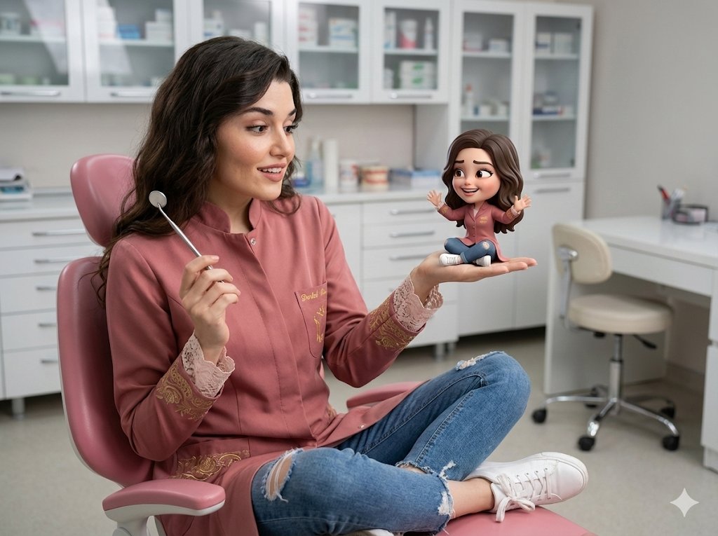 Cinematic Portrait with 3D Chibi Miniature Prompt — Nano Banana Pro AI Generated Image