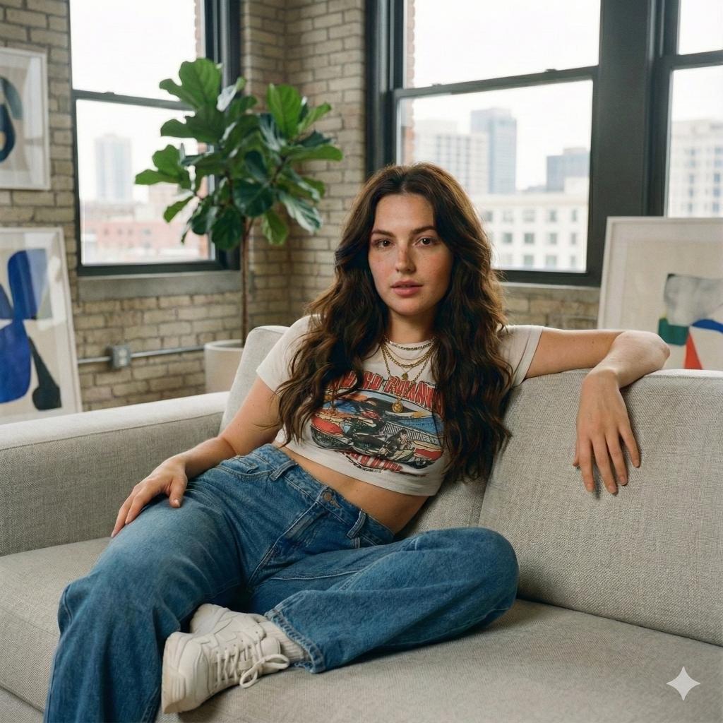 Modern Loft Lifestyle Editorial Portrait Prompt — Nano Banana Pro AI Generated Image