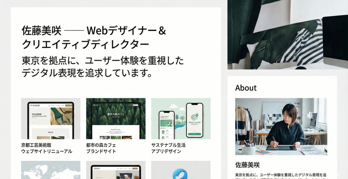 Portfolio image for a fictional web designer — Nano Banana Pro AI Generated Image